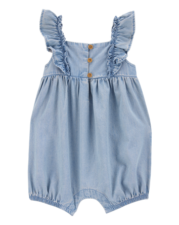 Baby Chambray Flutter Romper, 