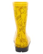 Toddler Construction Print Rain Boots, image 3 of 7 slides
