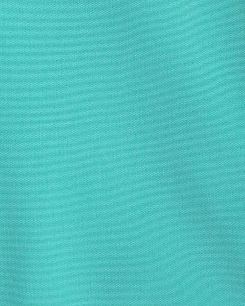 Toddler Girl Solid Quilted Mid Weight Jacket- Aqua, image 3 of 4 slides