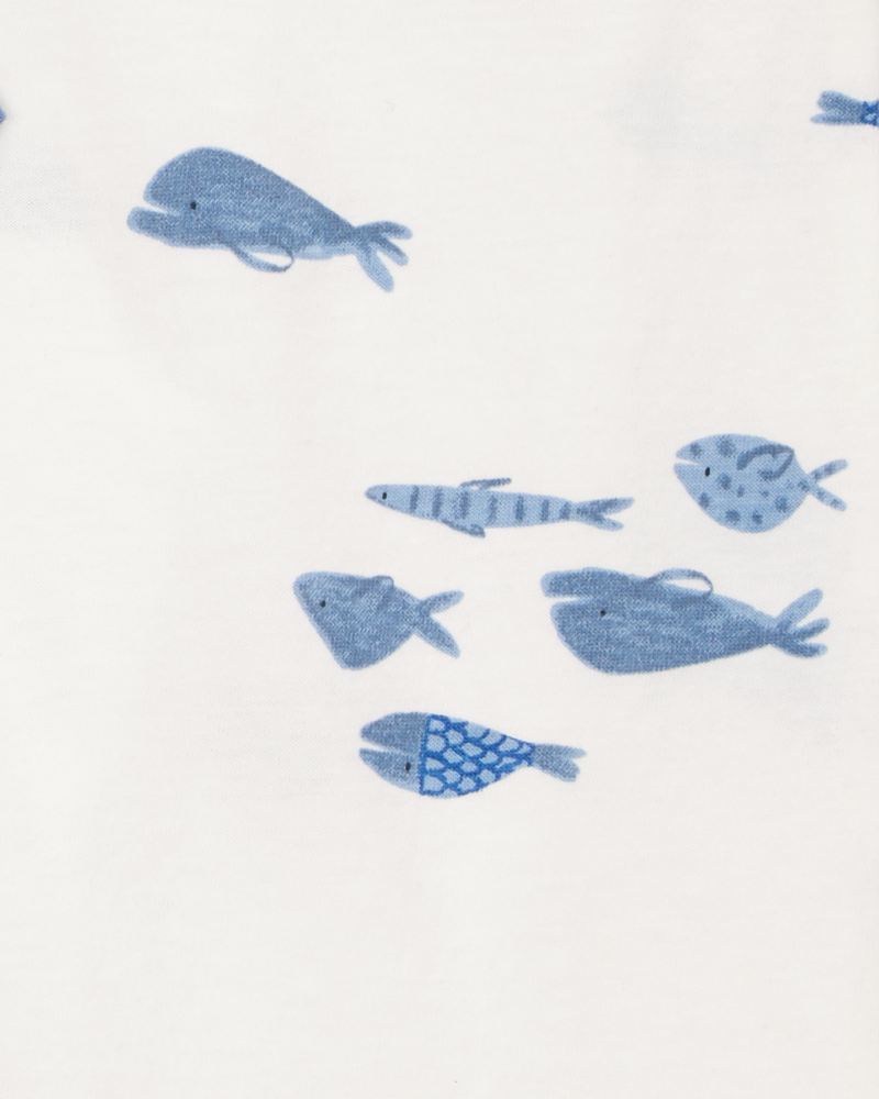 Baby 2-Pack Shark Romper Set - Blue, image 3 of 6 slides