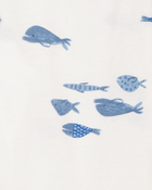 Baby 2-Pack Shark Romper Set - Blue, image 3 of 6 slides