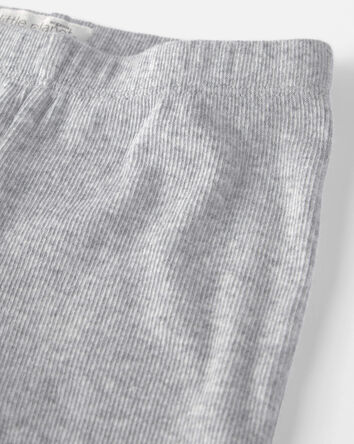 Baby Boy Organic Cotton Rib Footed Pants, 