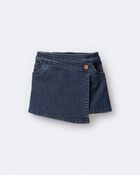 Toddler Girl Asymmetrical Denim Skirt - Blue, image 2 of 7 slides