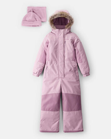 Filles - Combinaison de neige Taslan en une pi&egrave;ce - Bois de rose, 