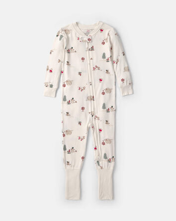 Baby 1-Piece North Pole Christmas PurelySoft&trade; Snug Fit Pyjama - Cream, 