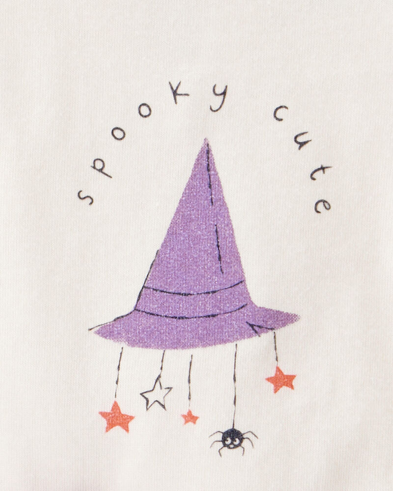 Baby Girl 2-Piece Halloween "Spooky Cute" Bodysuit & Tutu Pant Set - Ivory/Purple
, image 2 of 5 slides