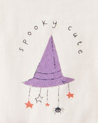 Baby Girl 2-Piece Halloween "Spooky Cute" Bodysuit & Tutu Pant Set - Ivory/Purple
, image 2 of 5 slides