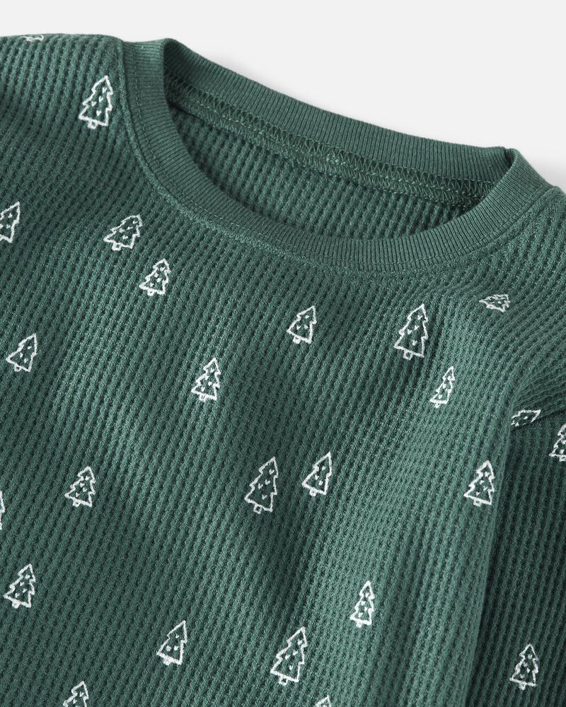 Waffle Knit Pyjamas Set Made With Organic Cotton, image 2 of 4 slides