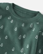 Waffle Knit Pyjamas Set Made With Organic Cotton, image 2 of 4 slides