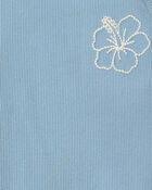 Tout-petit fille - D&eacute;bardeur c&ocirc;tel&eacute; imprim&eacute; floral - Bleu, image 2 sur 2 diapositives