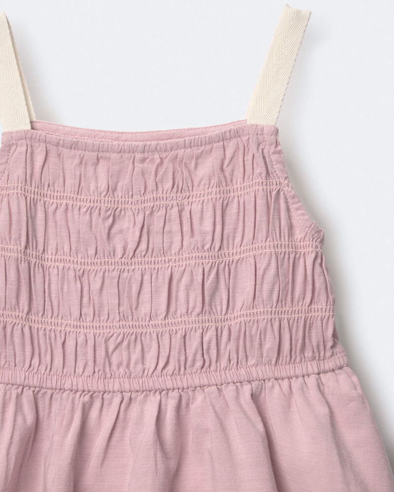 Tout-petit fille - Robe &agrave; smocks - Rose, image 6 sur 6 diapositives