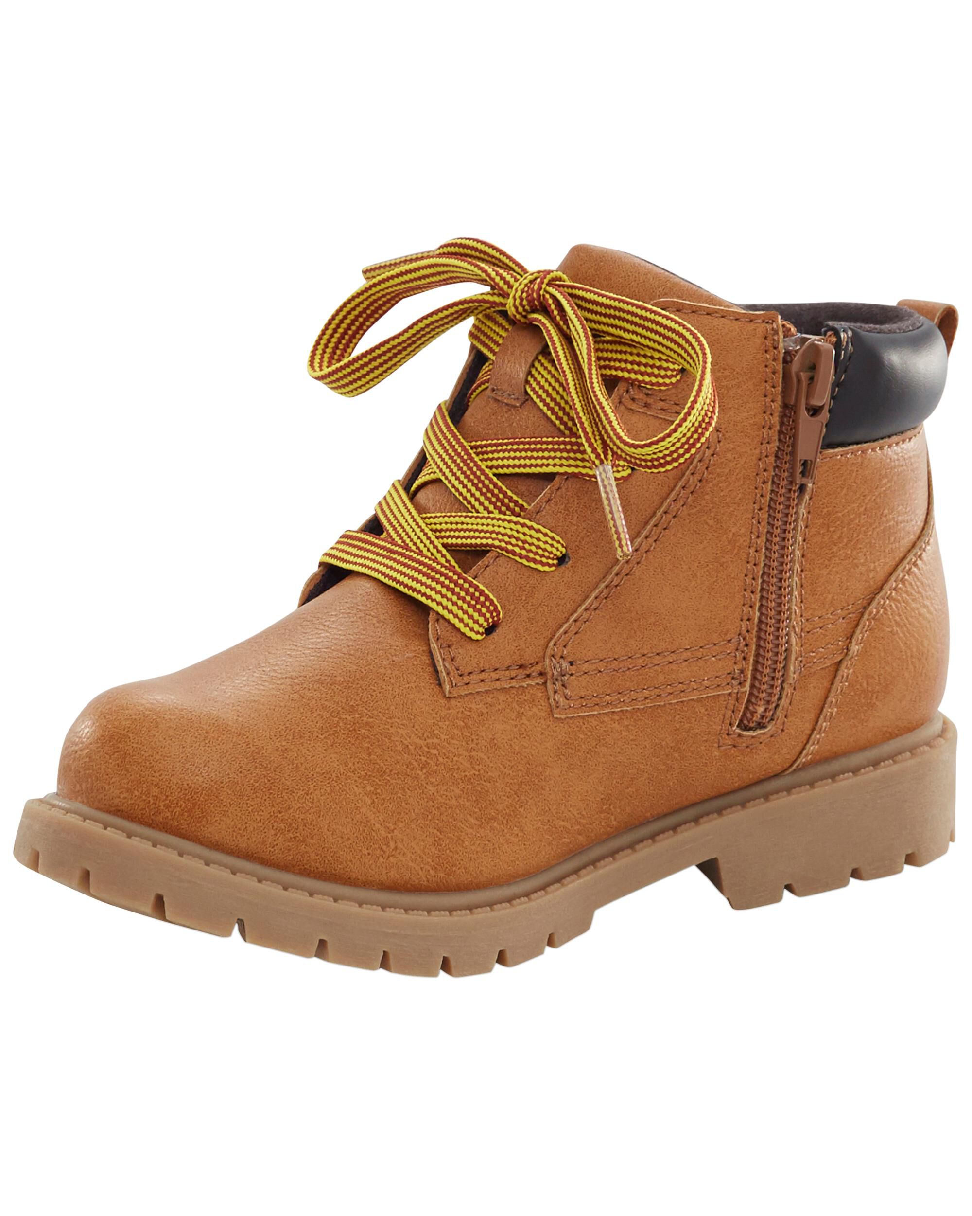 Brown lace up boots toddler girl 2025