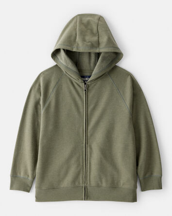 Boys Zip-Up Hoodie - Green, 