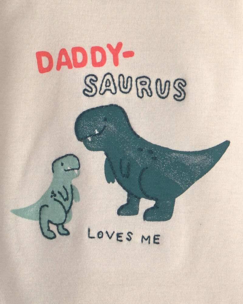 Baby Boy 2-Piece 'Daddy-saurus Loves Me' Long-Sleeve Bodysuit & Pant Set - Green/Cream, image 3 of 5 slides