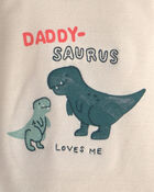 Baby Boy 2-Piece 'Daddy-saurus Loves Me' Long-Sleeve Bodysuit & Pant Set - Green/Cream, image 3 of 5 slides