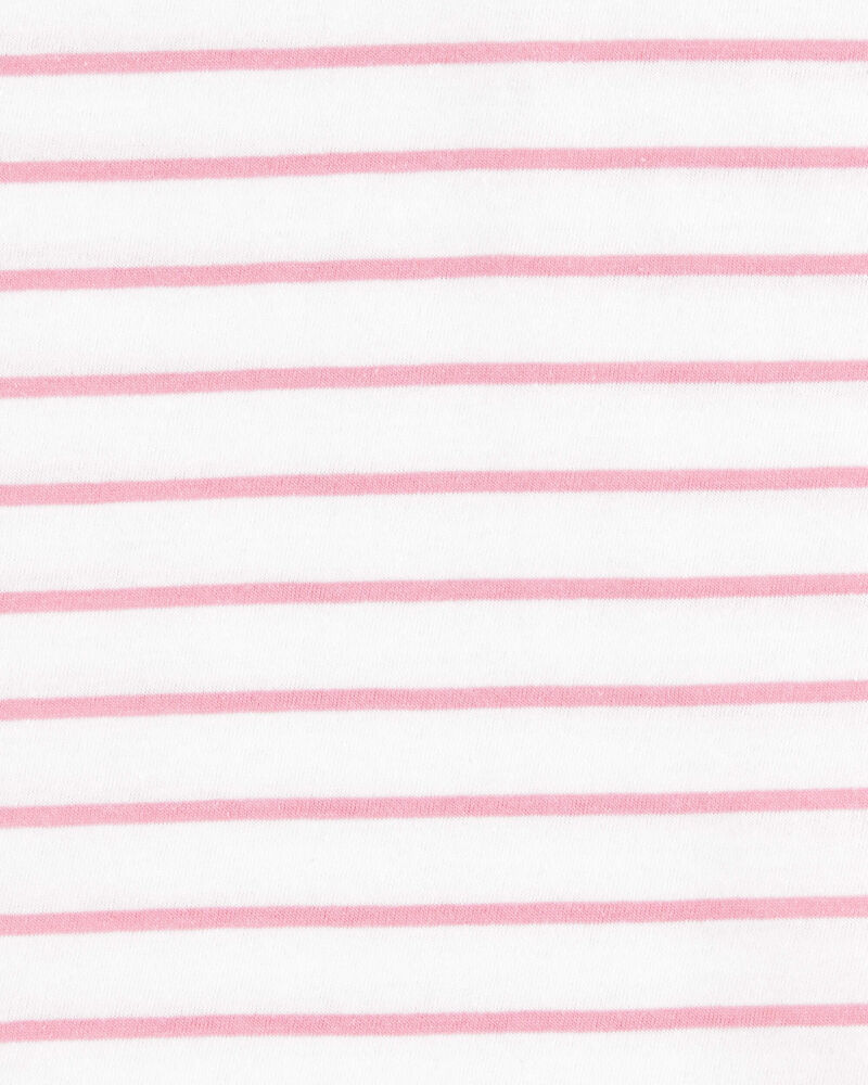Kid Striped Short-Sleeve Fashion Top - Pink, image 2 of 3 slides