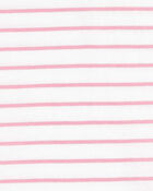 Kid Striped Short-Sleeve Fashion Top - Pink, image 2 of 3 slides
