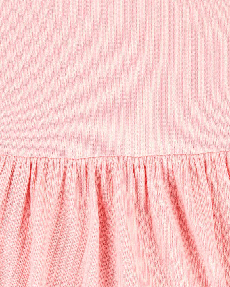 Bébé fille - Robe cache-couche de couleur unie - Rose, image 4 sur 7 diapositives