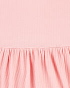 Bébé fille - Robe cache-couche de couleur unie - Rose, image 4 sur 7 diapositives