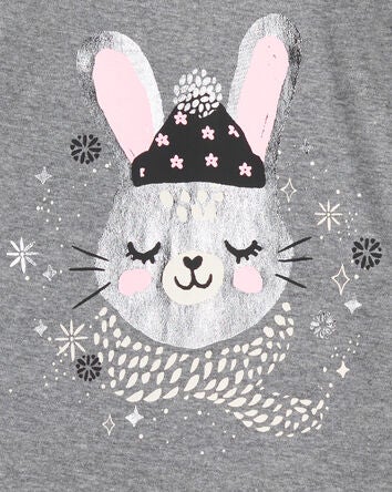 Baby 4-Piece Snow Bunny Cotton Blend Pyjamas, 