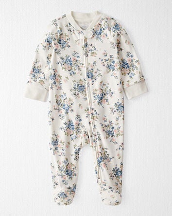 Baby Organic Cotton Floral-Print Sleeper, 