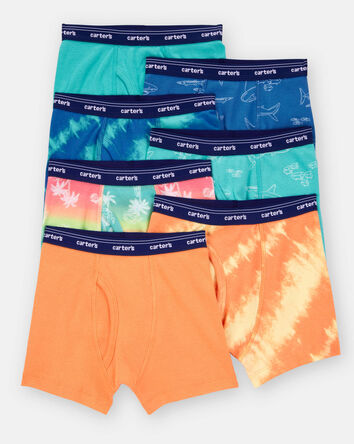 Tout-petit gar&ccedil;on - Emballage de 7 cale&ccedil;ons boxeurs, tropical - Bleu/Orange, 