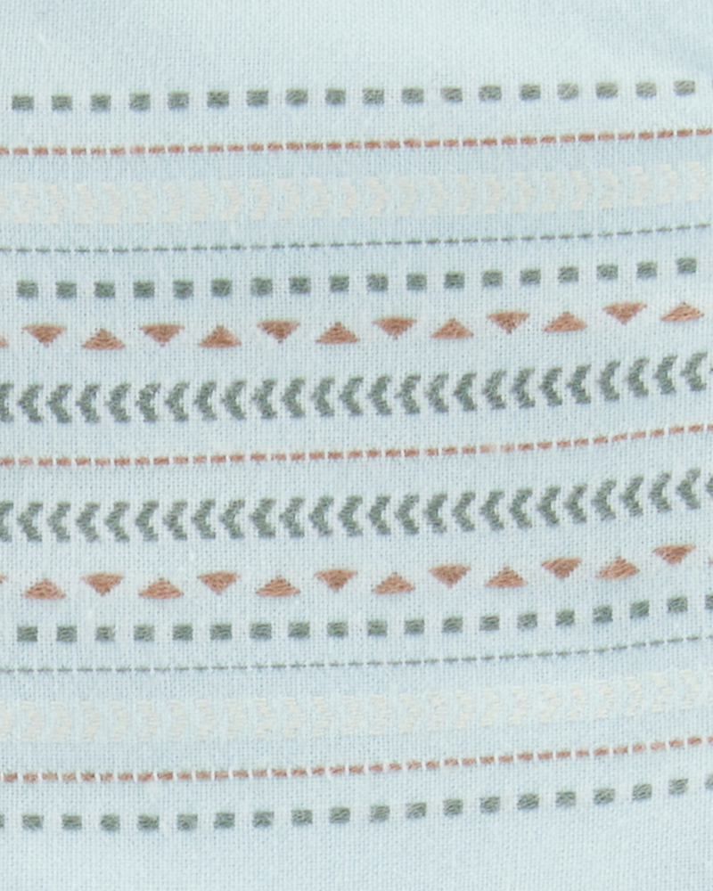 Bébé Barboteuse à boutons à imprimé tribal - Bleu, image 3 sur 4 diapositives