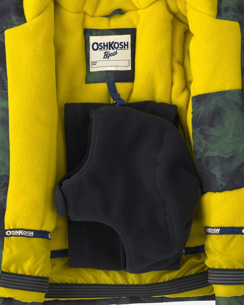 Toddler Boy  2 Piece Snowsuit With Chest Pocket- Green, image 5 of 13 slides