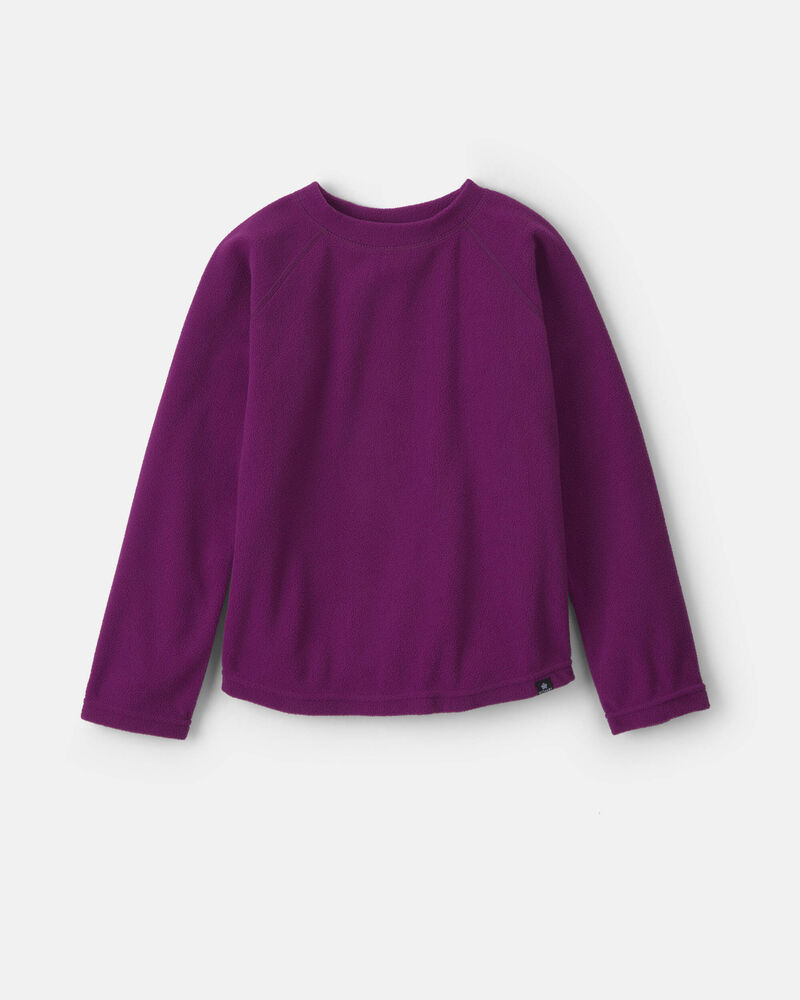 Girls Kombi Base Layer Fleece Crew Top - Berry, image 1 of 2 slides