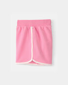 Girls French Terry Active Shorts - Pink, image 3 of 5 slides
