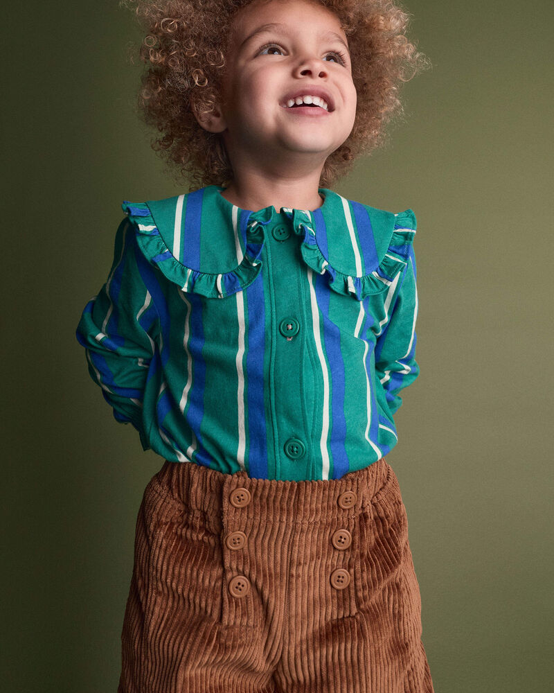 Toddler Girl Urban Corduroy Wide-Leg Pant &ndash; Brown, image 3 of 6 slides