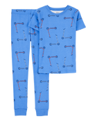 Kid 2-Piece Scooter Print 100% Snug Fit Cotton Pyjamas, image 1 of 3 slides
