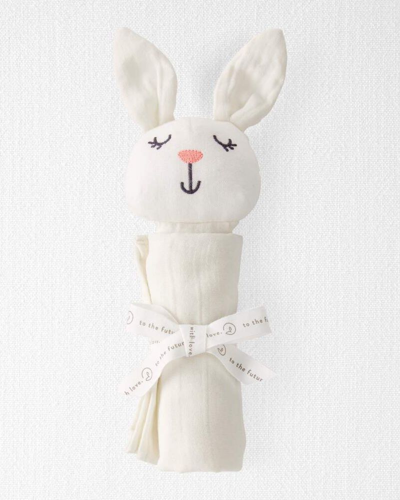 Baby Organic Cotton Muslin Bunny  Lovey, image 2 of 4 slides