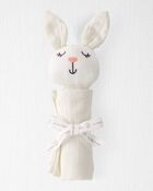 Baby Organic Cotton Muslin Bunny  Lovey, image 2 of 4 slides
