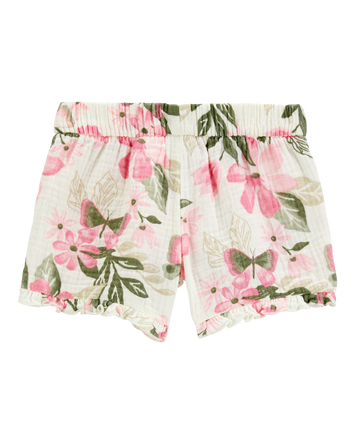 Toddler Floral Gauze Shorts, 