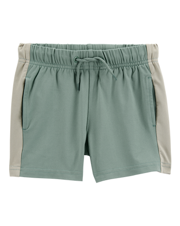 Toddler Solid Cotton Blend Shorts - Green, 