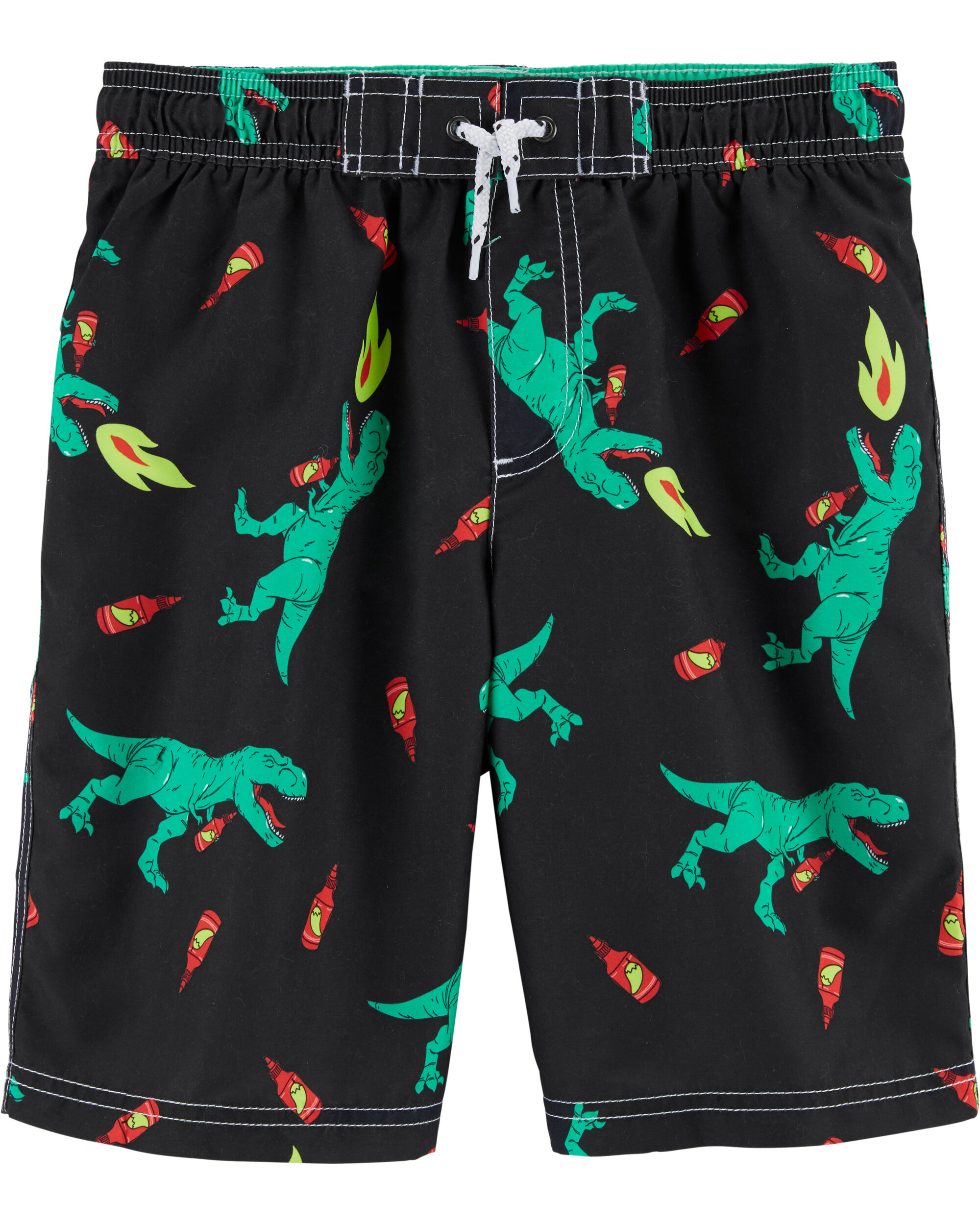 dino swim trunks