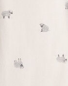 Baby Boy 2-Piece Sheep Print Cotton Long-Sleeve Overall Set - White/Grey, image 5 of 6 slides