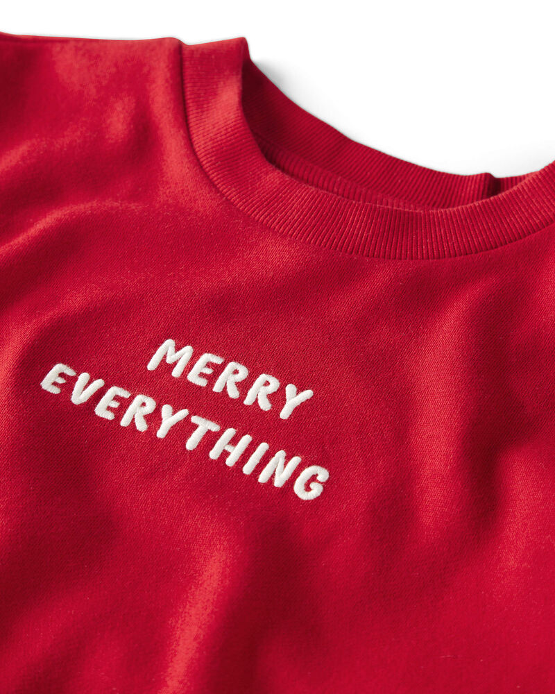 Kid Merry Everything Holiday Sweatshirt Made with Organic Cotton, image 2 of 4 slides
