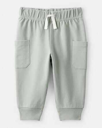 Baby Boy 2-Piece Airplane Thermal Bodysuit & Jogger Set - Green/White, 