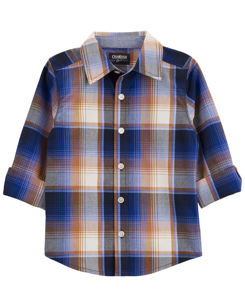 Baby Plaid Button-Front Shirt, image 2 of 4 slides