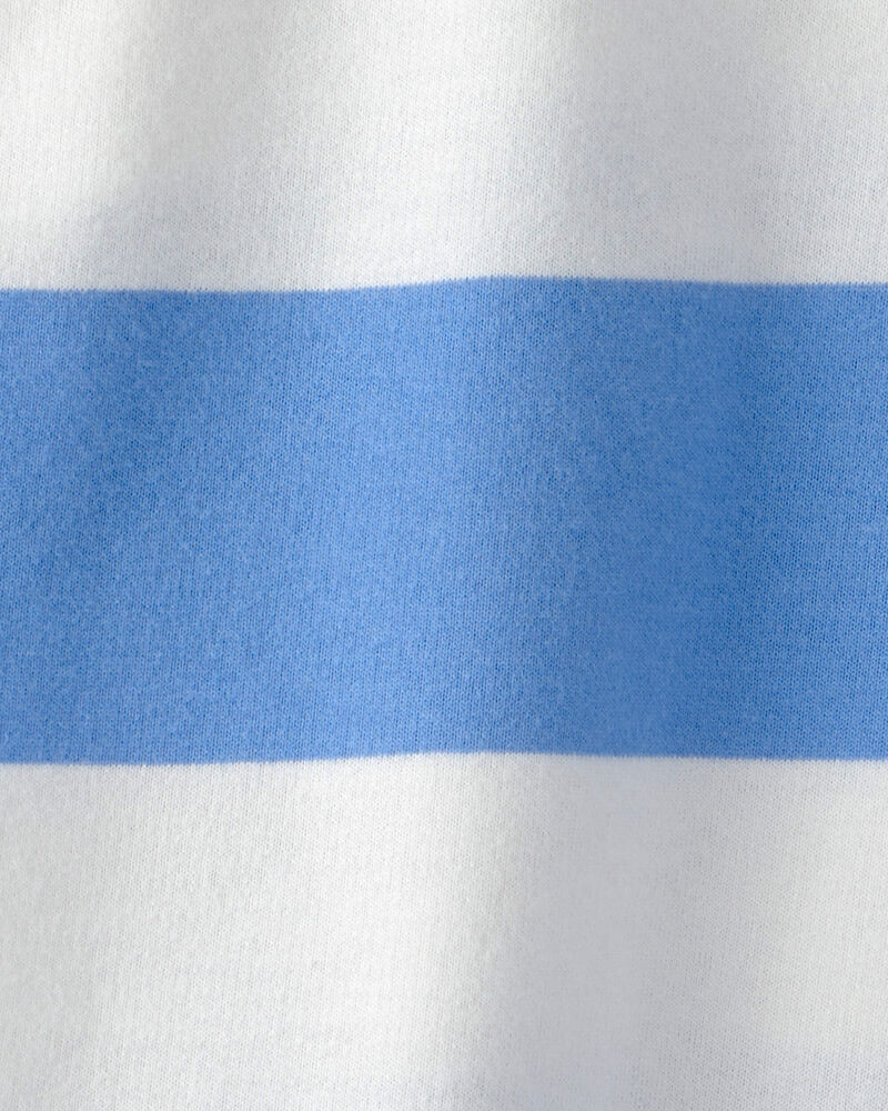 Boys Striped French Terry Pullover Sweatshirt - Blue/White, image 2 of 3 slides