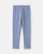 Filles - Legging extensible en molleton &agrave; motif flocon de neige &ndash; Bleu/Blanc, image 2 sur 4 diapositives