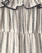 Toddler Girl Striped Ruffle Jumpsuit - Cream, image 6 of 7 slides