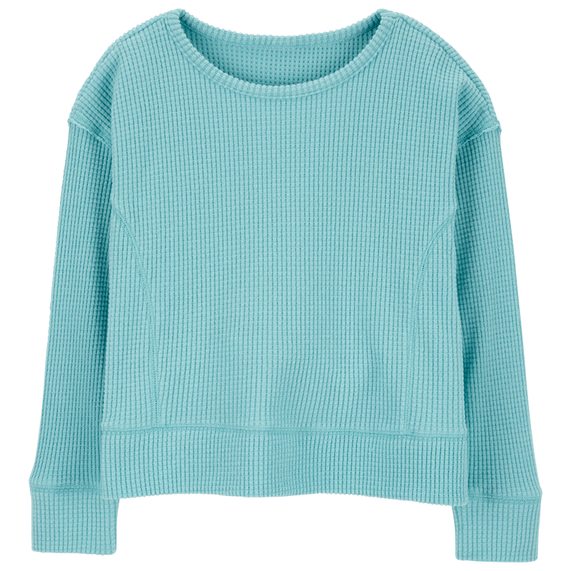Teal Kid Waffle Knit Thermal Long-Sleeve Tee | Carter's