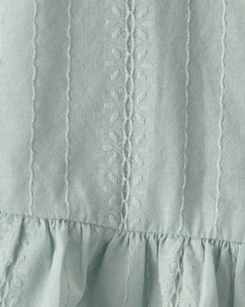 Toddler Girl Button-Down Peplum Tank Top - Green, 