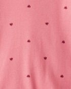 Kid Ribbed Floral Print Long-Sleeve Shirt - Pink, image 2 of 3 slides