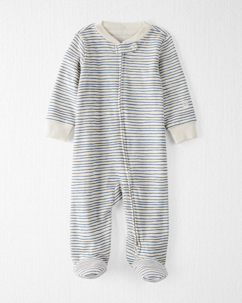 Bébé Grenouillère rayée en coton biologique , image 1 sur 4 diapositives