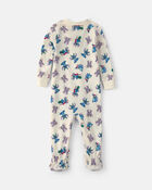 B&eacute;b&eacute; - Pyjama ajust&eacute; 1-pi&egrave;ce en 100&nbsp;% coton &agrave; fermeture &agrave; glissi&egrave;re double sens et pieds &agrave; motif Stitch de No&euml;l &ndash; Ivoire, image 2 sur 4 diapositives