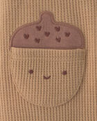 Baby Boy 2-Piece Thanksgiving Thermal Long-Sleeve Overall Set - Brown, image 3 of 6 slides